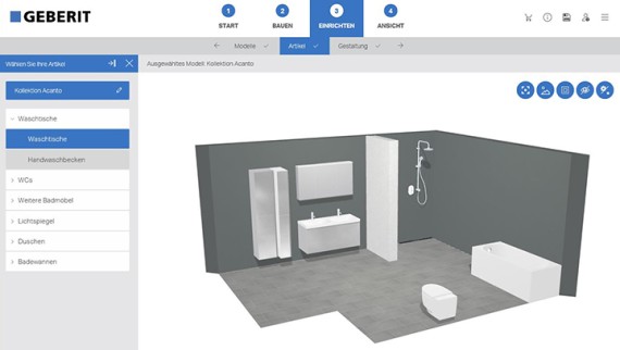 Obrázek 3D plánovače koupelen Obrázek 3D plánovače koupelen